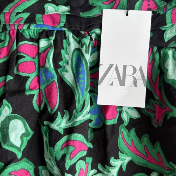 ZARA XS Floral Mini Skirt – Boho Chic 🌸 NEW with Tags! - Picture 4 of 7